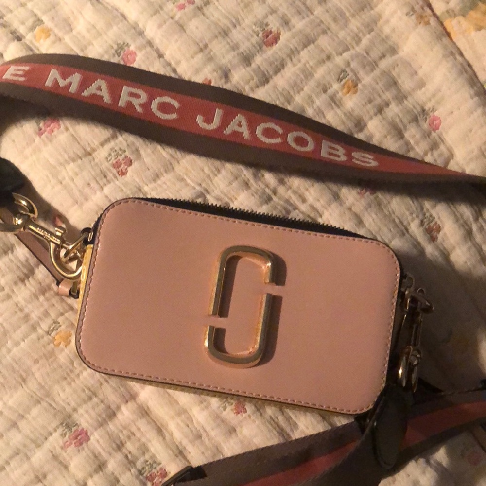 Marc Jacobs Pink Crossbody Bag with Gold Accents